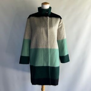Akris Punto Colorblock Car Coat - sz 6